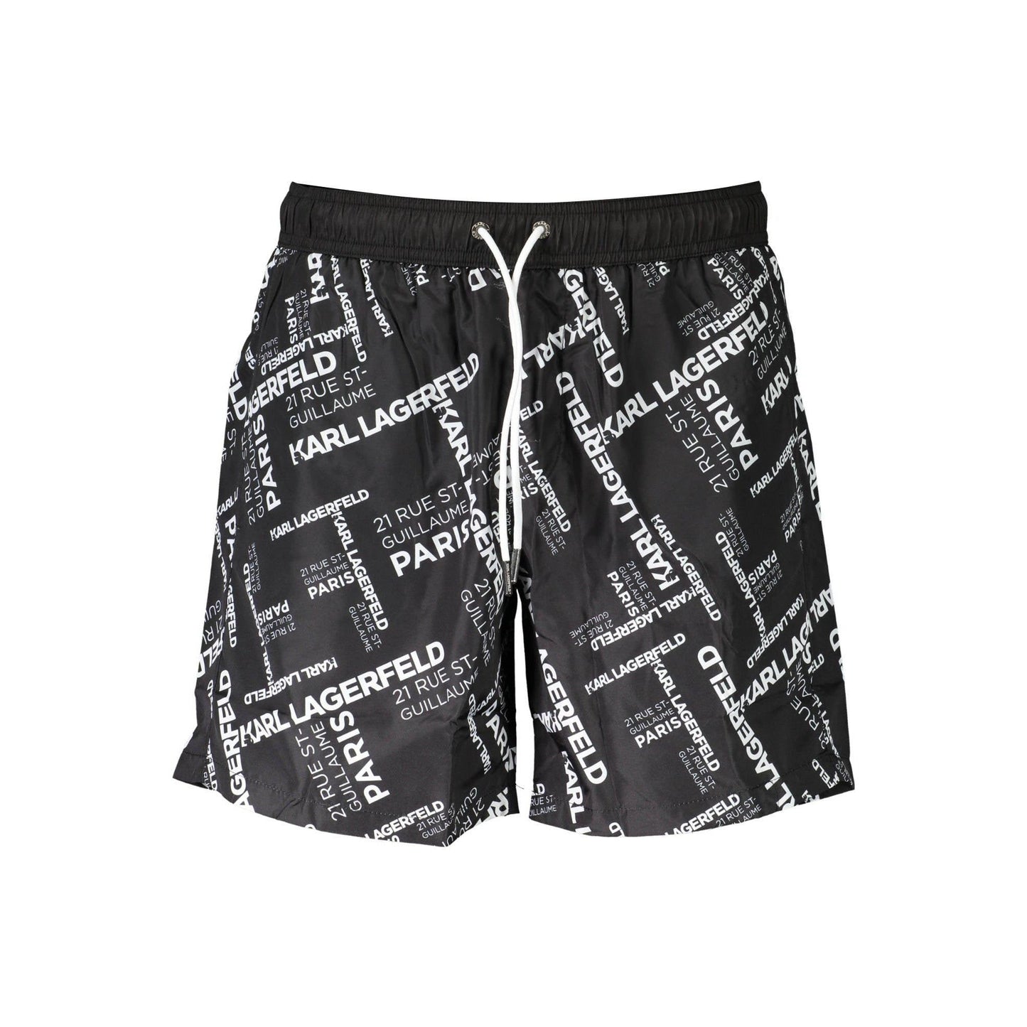 Karl Lagerfeld Pantaloni baie KL20MBM08 NEGRU