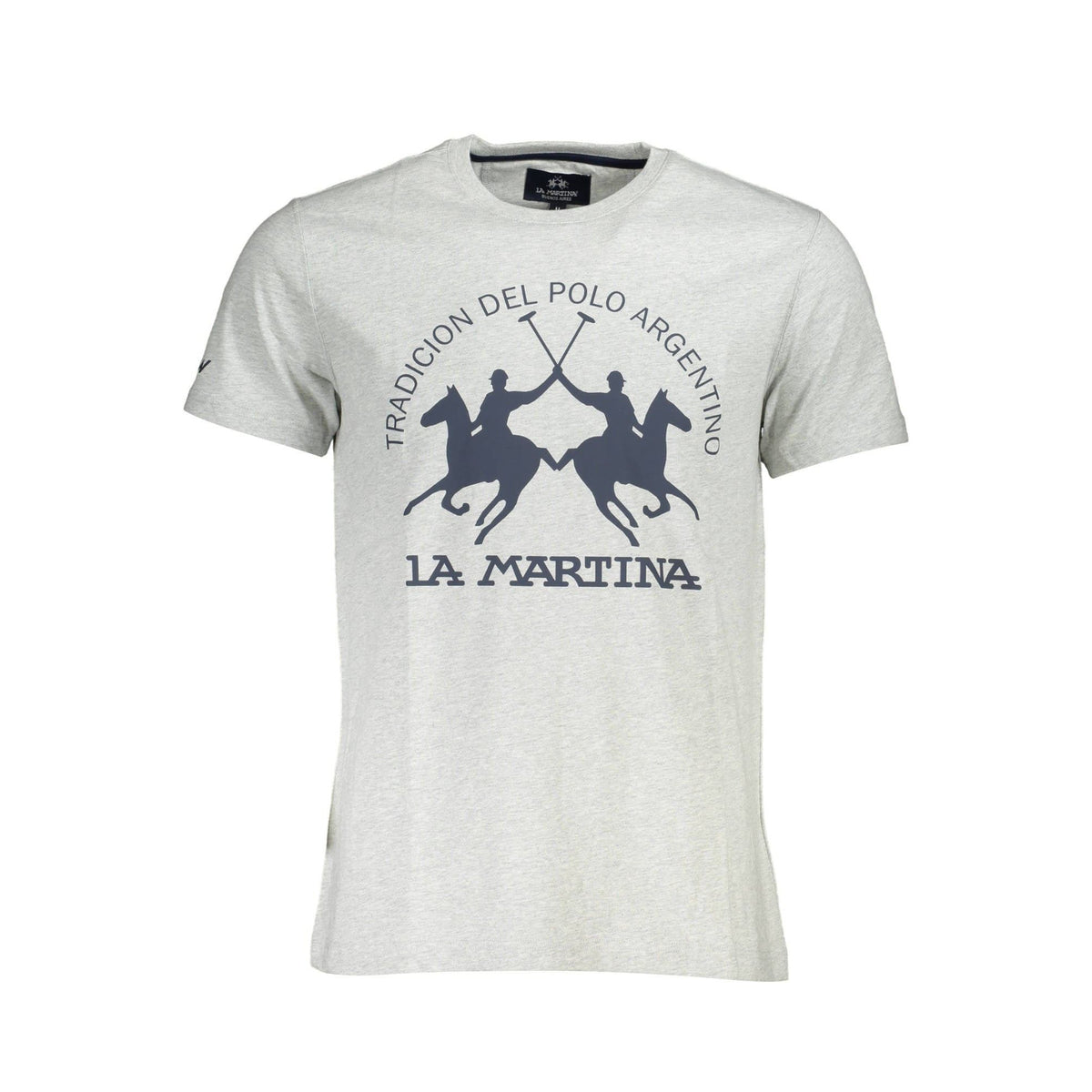 La Martina Tricou XMR011JS206 GRI