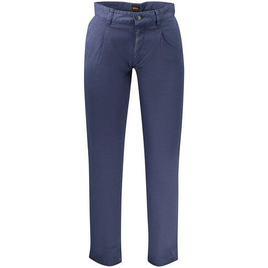 Boss Pantaloni casual 50559299CHINOPLEATED1 BLEUMARIN