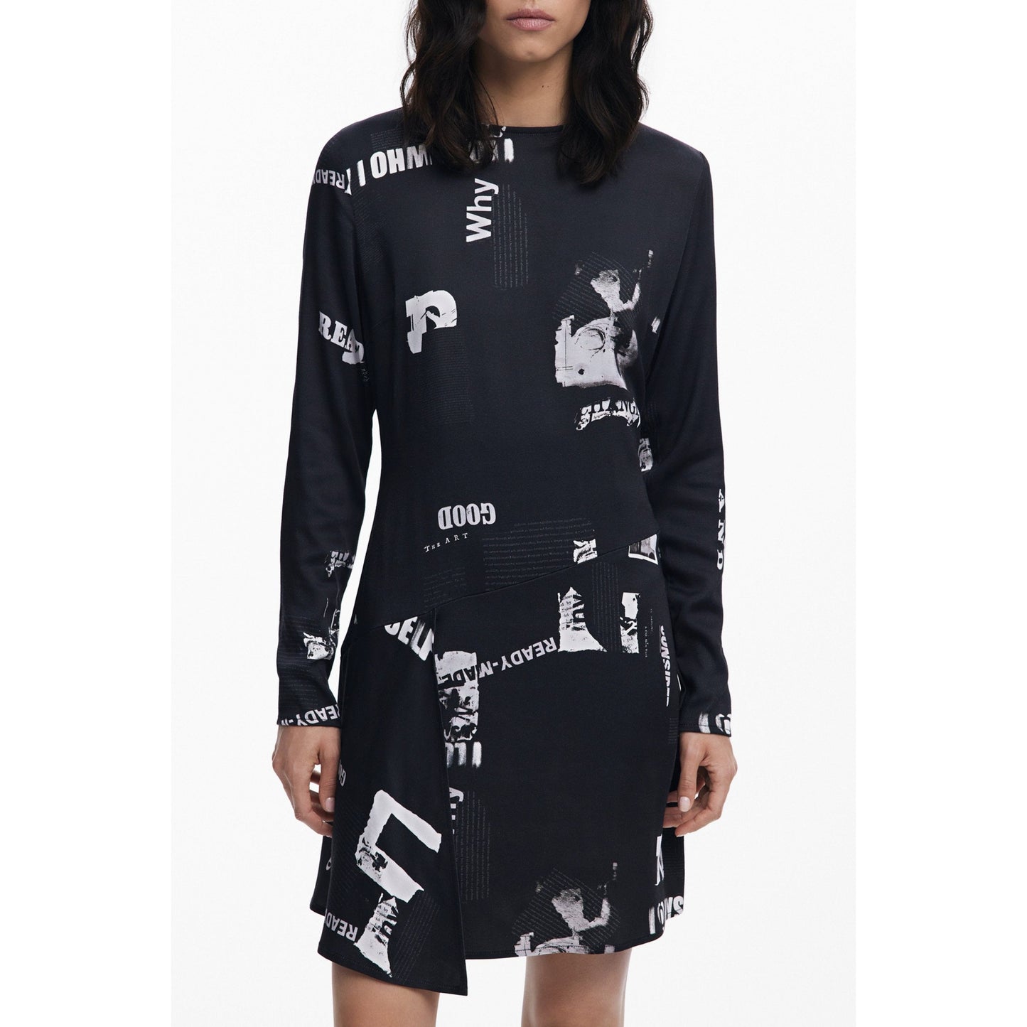 Desigual Rochie 25WWVW29 NEGRU