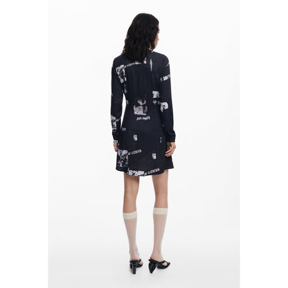 Desigual Rochie 25WWVW29 NEGRU