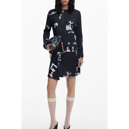 Desigual Rochie 25WWVW29 NEGRU