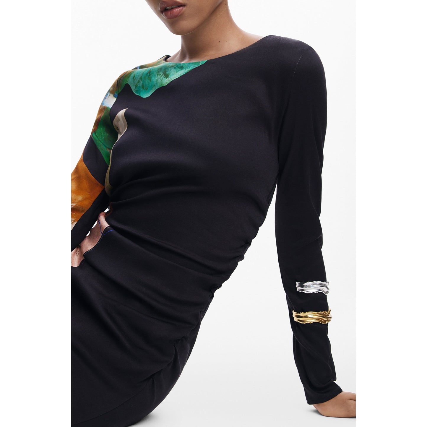 Desigual Rochie 25WWVW08 NEGRU