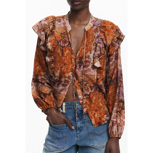 Desigual Cămașă 25WWBW08 PORTOCALIU