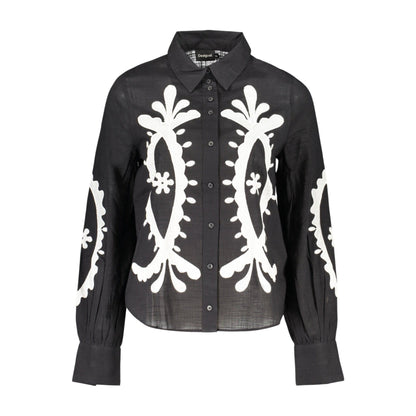 Desigual Cămașă 26SWCW08 NEGRU