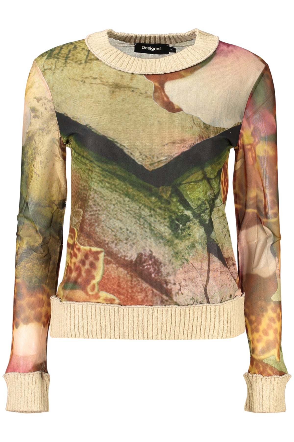 Desigual Pulover 26WWTK22ORCHIDS BEJ