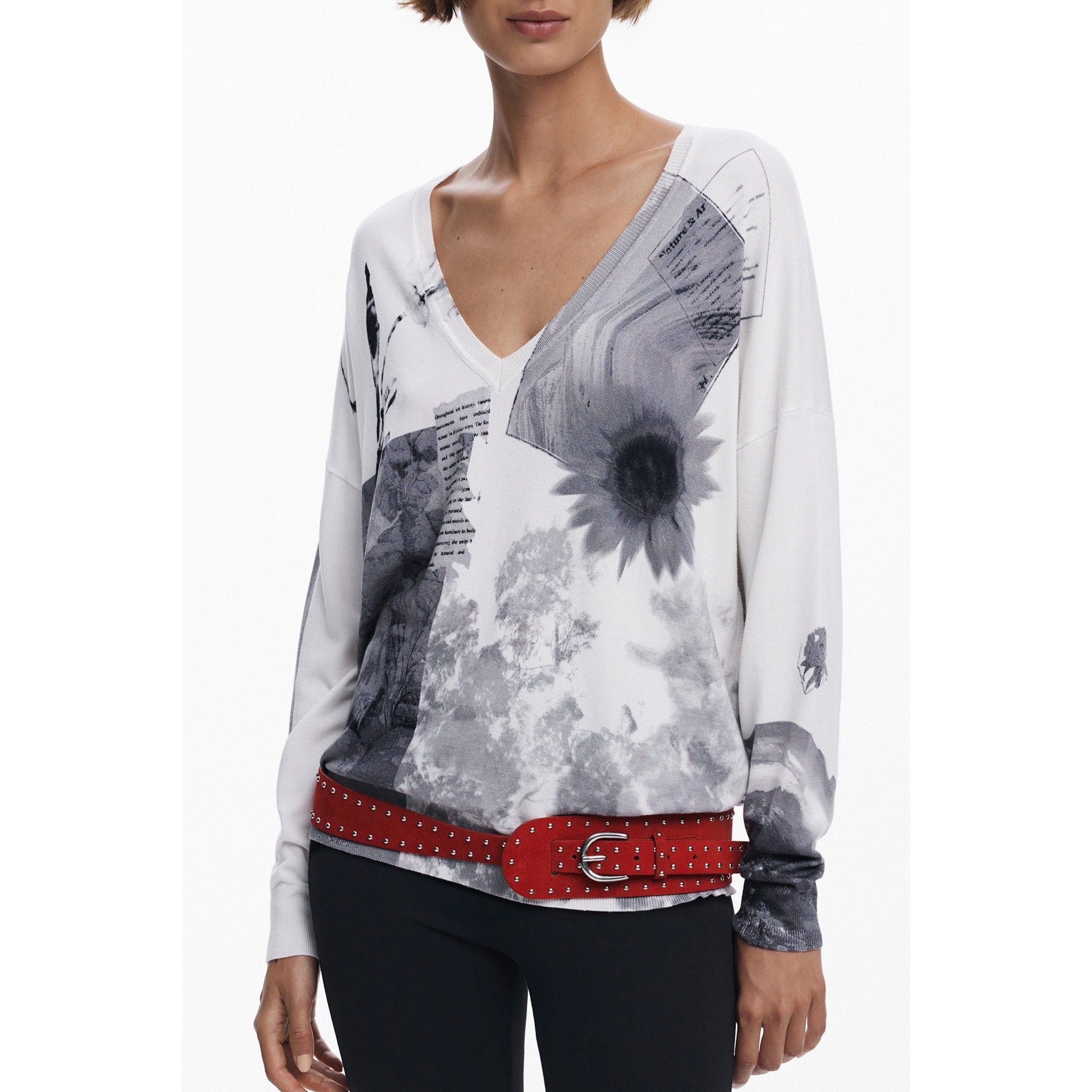 Desigual Pulover 25WWJF15 ALB