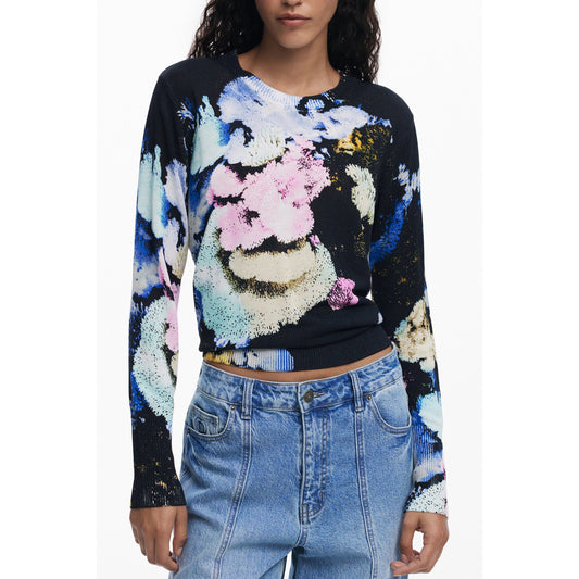 Desigual Pulover 25WWJF46 NEGRU