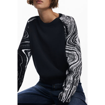 Desigual Pulover 25WWJF28 NEGRU