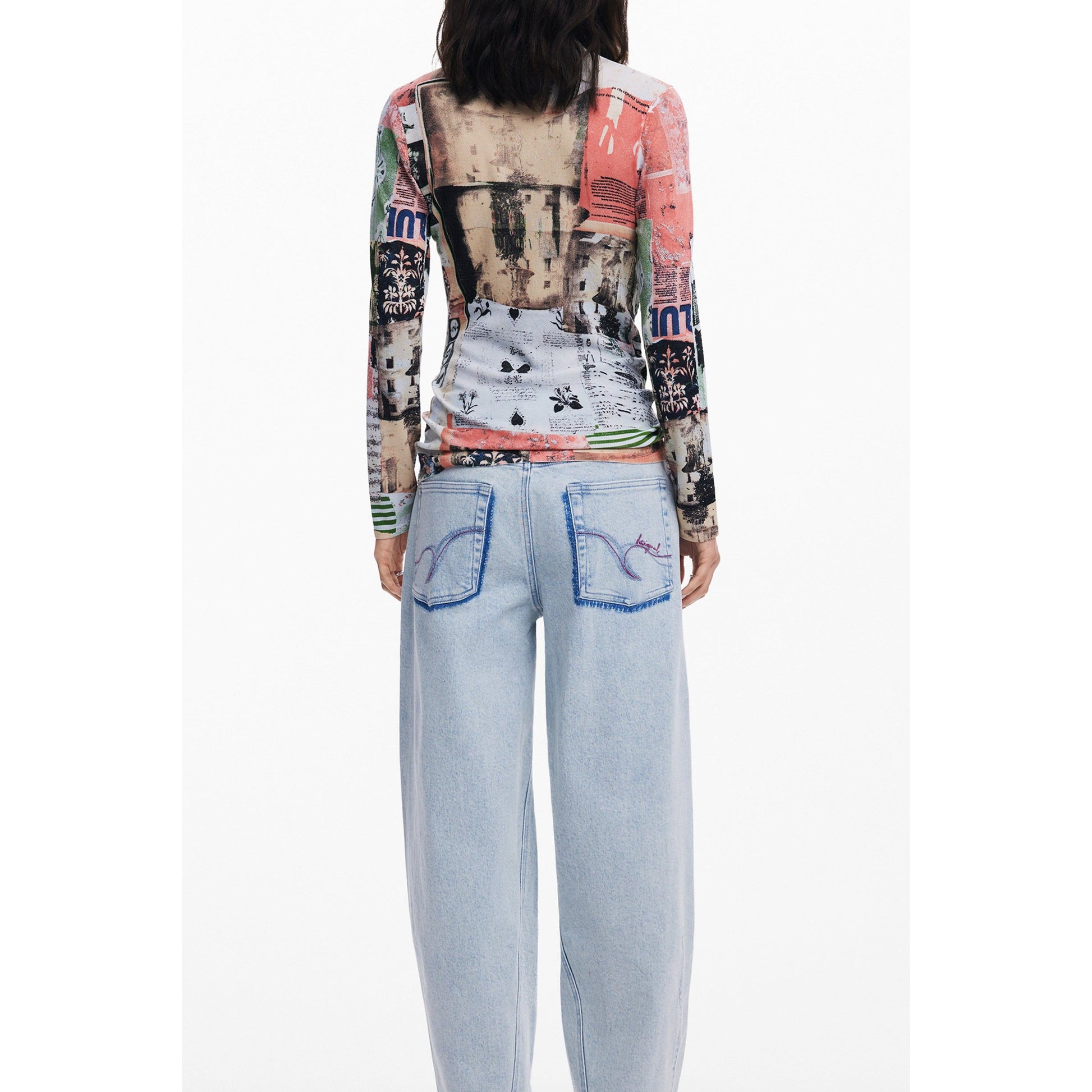 Desigual Pulover 25WWJF39 ROZ