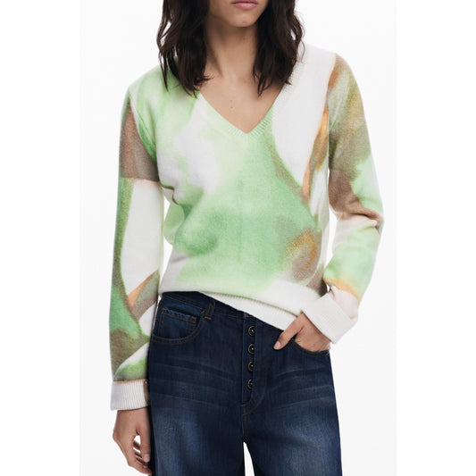 Desigual Pulover 25WWJF13 VERDE