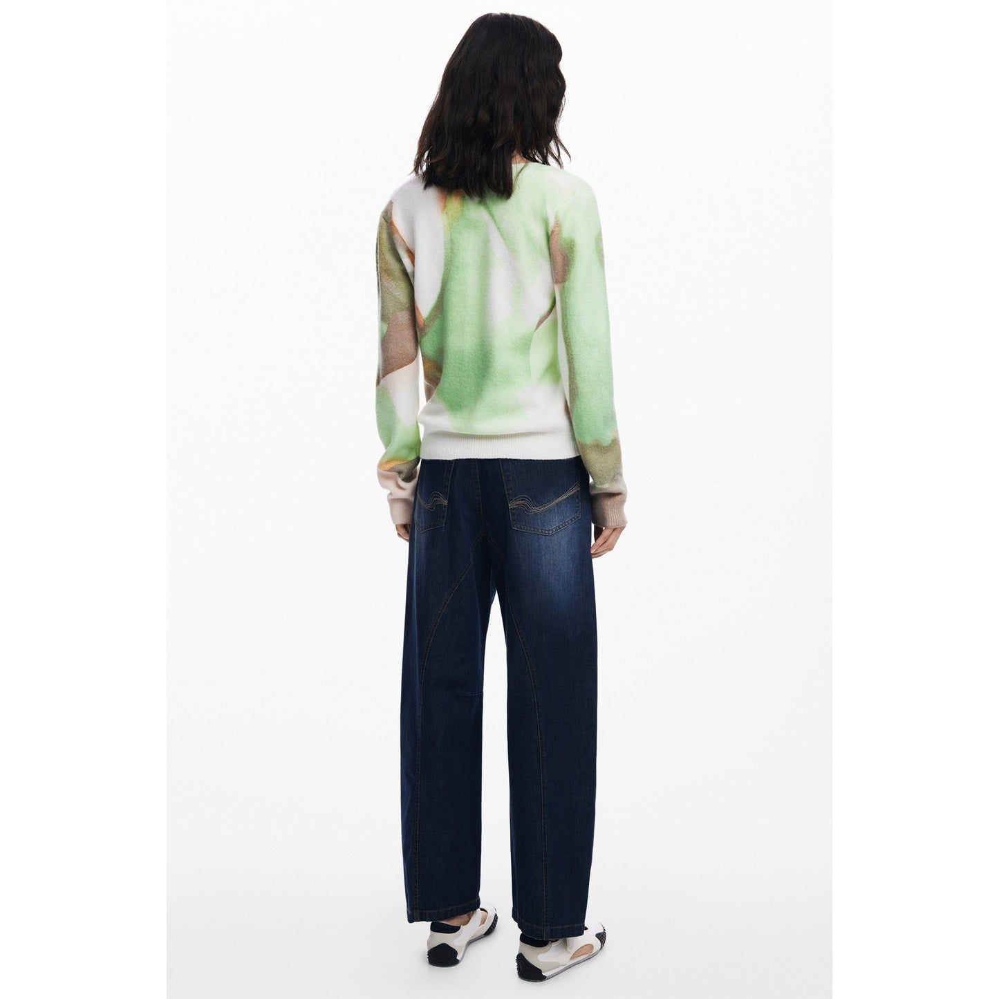 Desigual Pulover 25WWJF13 VERDE