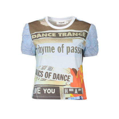 Desigual Tricou 23SWTK69 CIEL