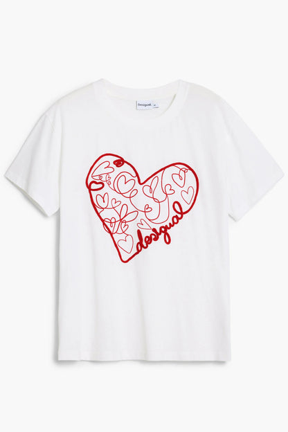 Desigual Tricou 25WWTK50 ALB