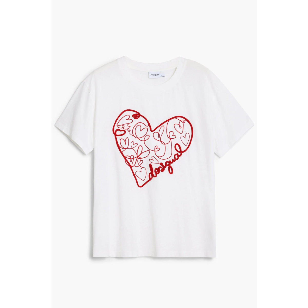 Desigual Tricou 25WWTK50 ALB