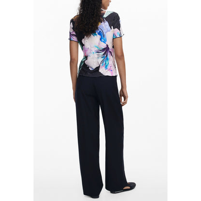 Desigual Tricou 25WWTK52 NEGRU