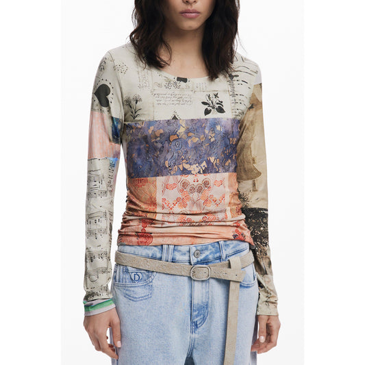 Desigual Tricou 25WWTK33 BEJ