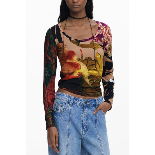 Desigual Tricou 25WWTK38 MARO