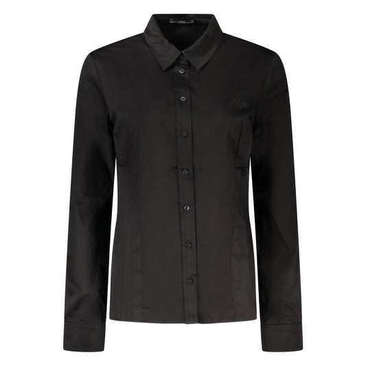 Guess Jeans Cămașă W2YH41WAF10 NEGRU