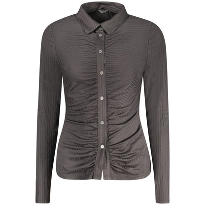 Guess Jeans Cămașă W5RP38KCM72 NEGRU