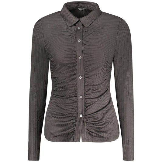 Guess Jeans Cămașă W5RP38KCM72 NEGRU