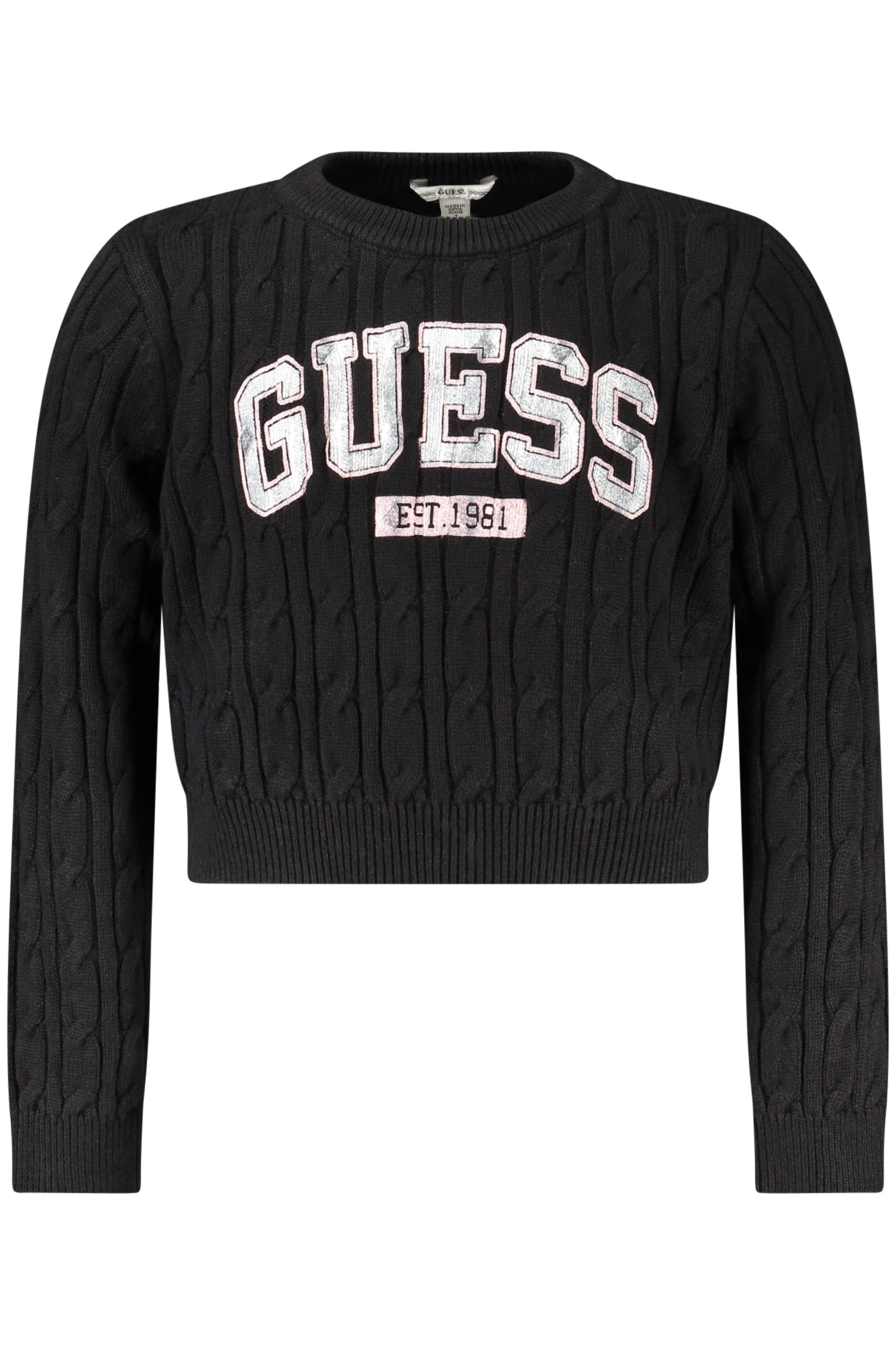Guess Jeans Pulover J6YR11Z0843 NEGRU