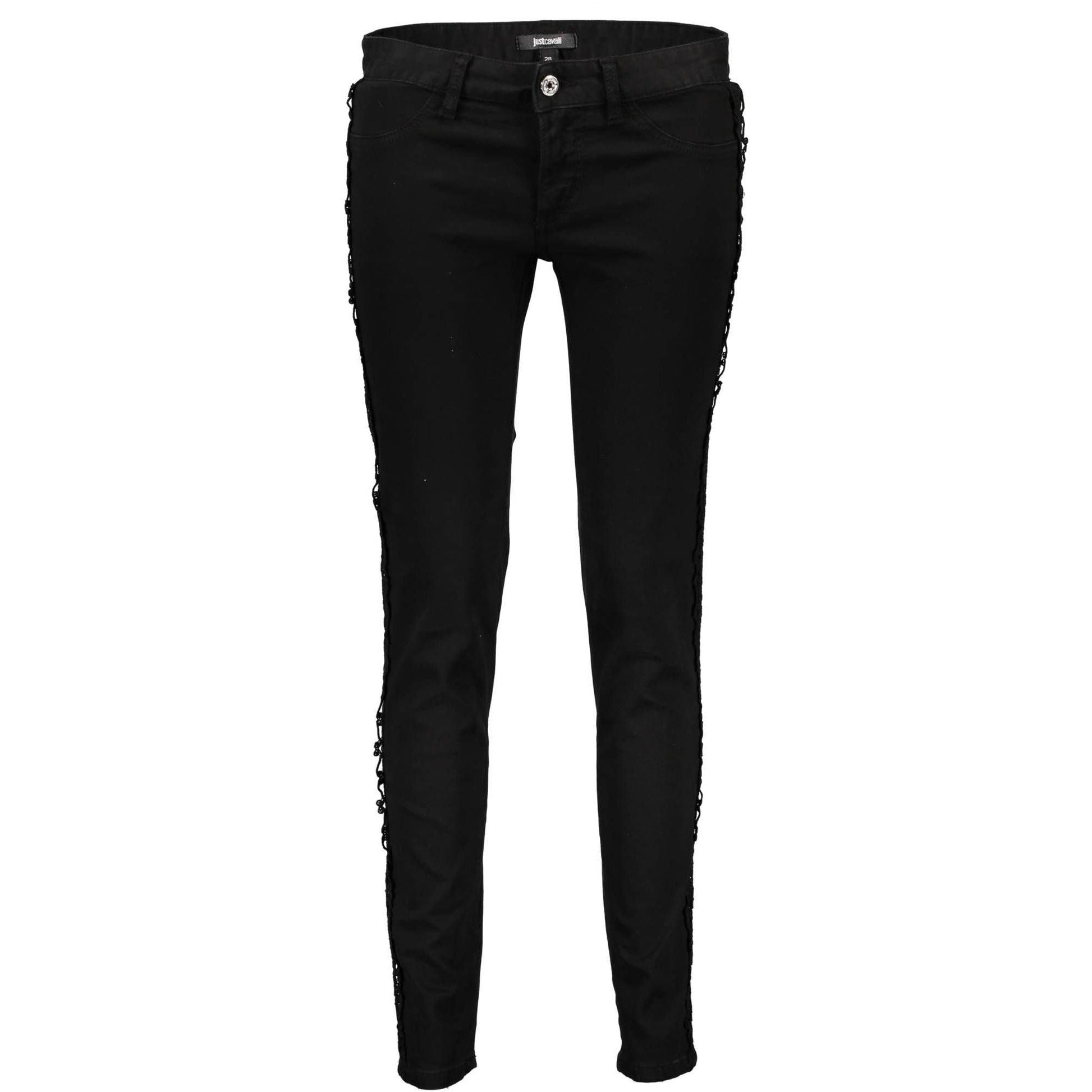Just Cavalli Pantaloni casual S04LA0115 NEGRU