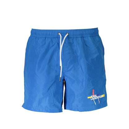 Karl Lagerfeld Pantaloni baie KL20MBM01 CIEL