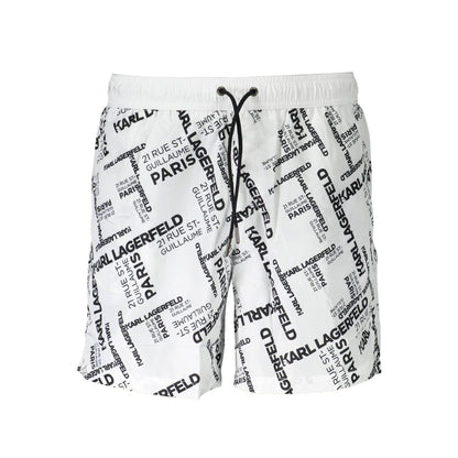 Karl Lagerfeld Pantaloni baie KL20MBM08 ALB
