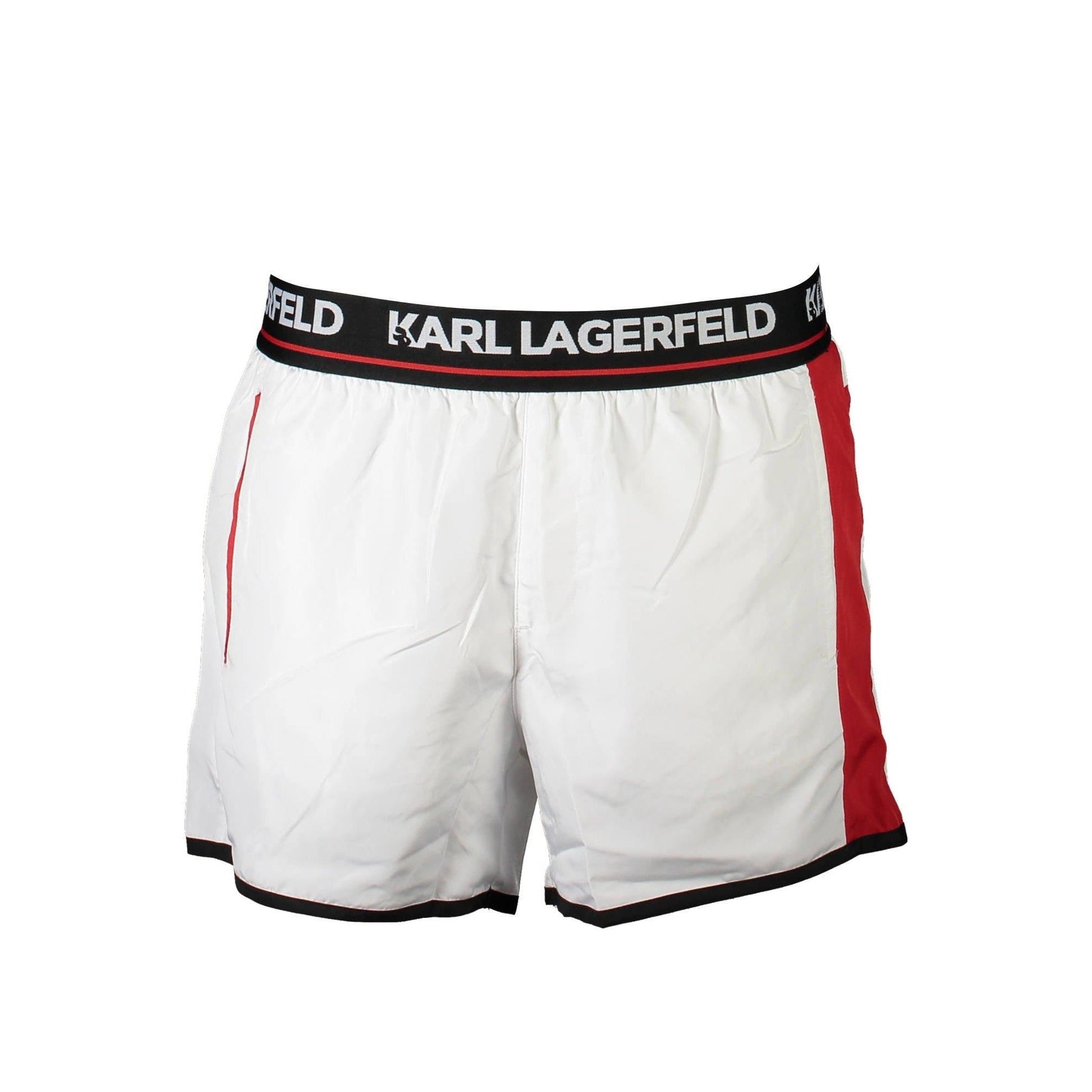 Karl Lagerfeld Pantaloni baie KL21MBS04 ALB