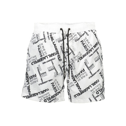 Karl Lagerfeld Pantaloni baie KL21MBM14 ALB