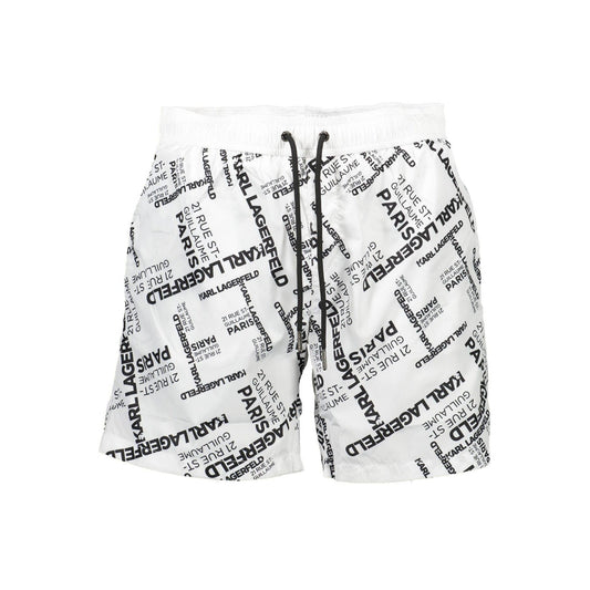 Karl Lagerfeld Pantaloni baie KL21MBM14 ALB