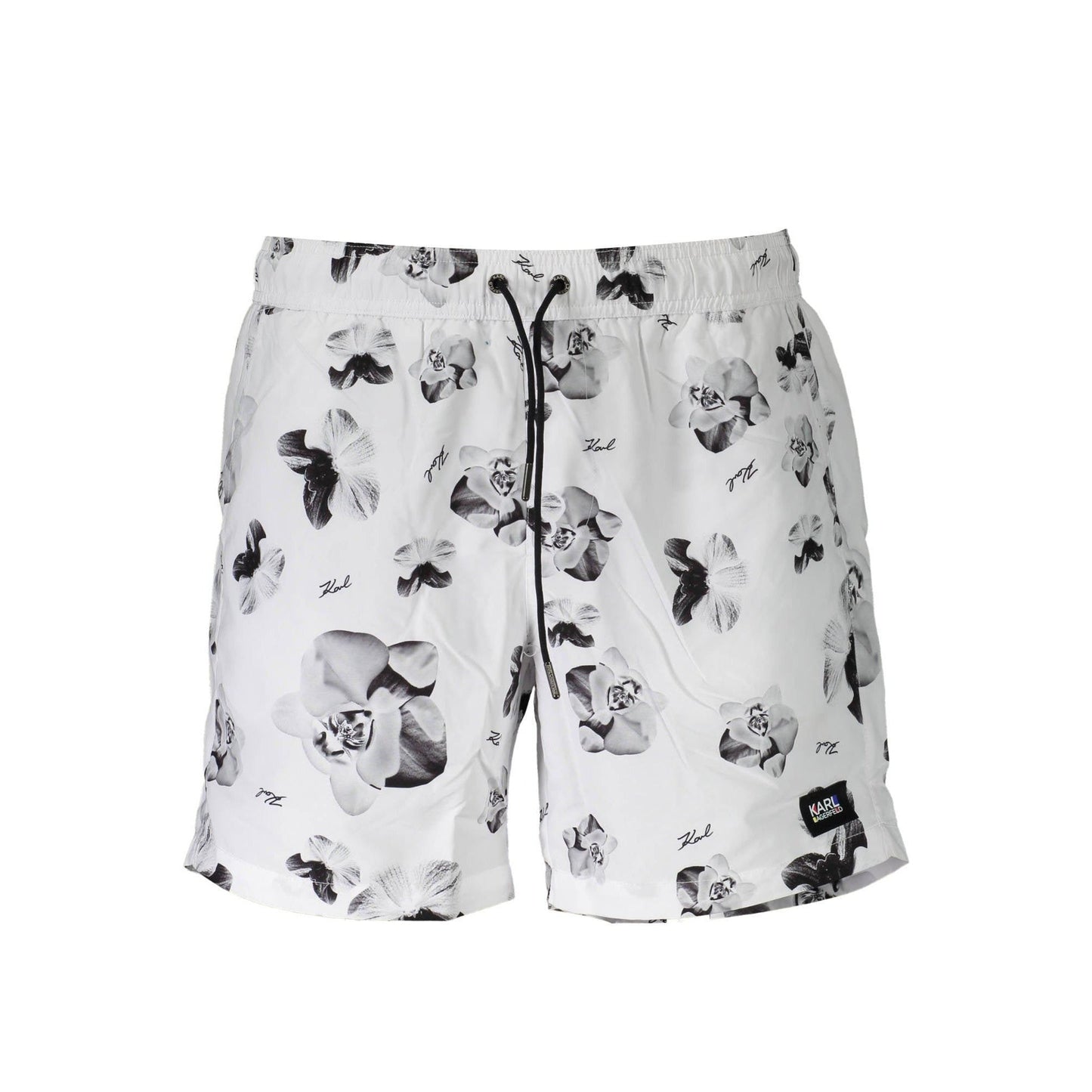 Karl Lagerfeld Pantaloni baie KL20MBM12 ALB