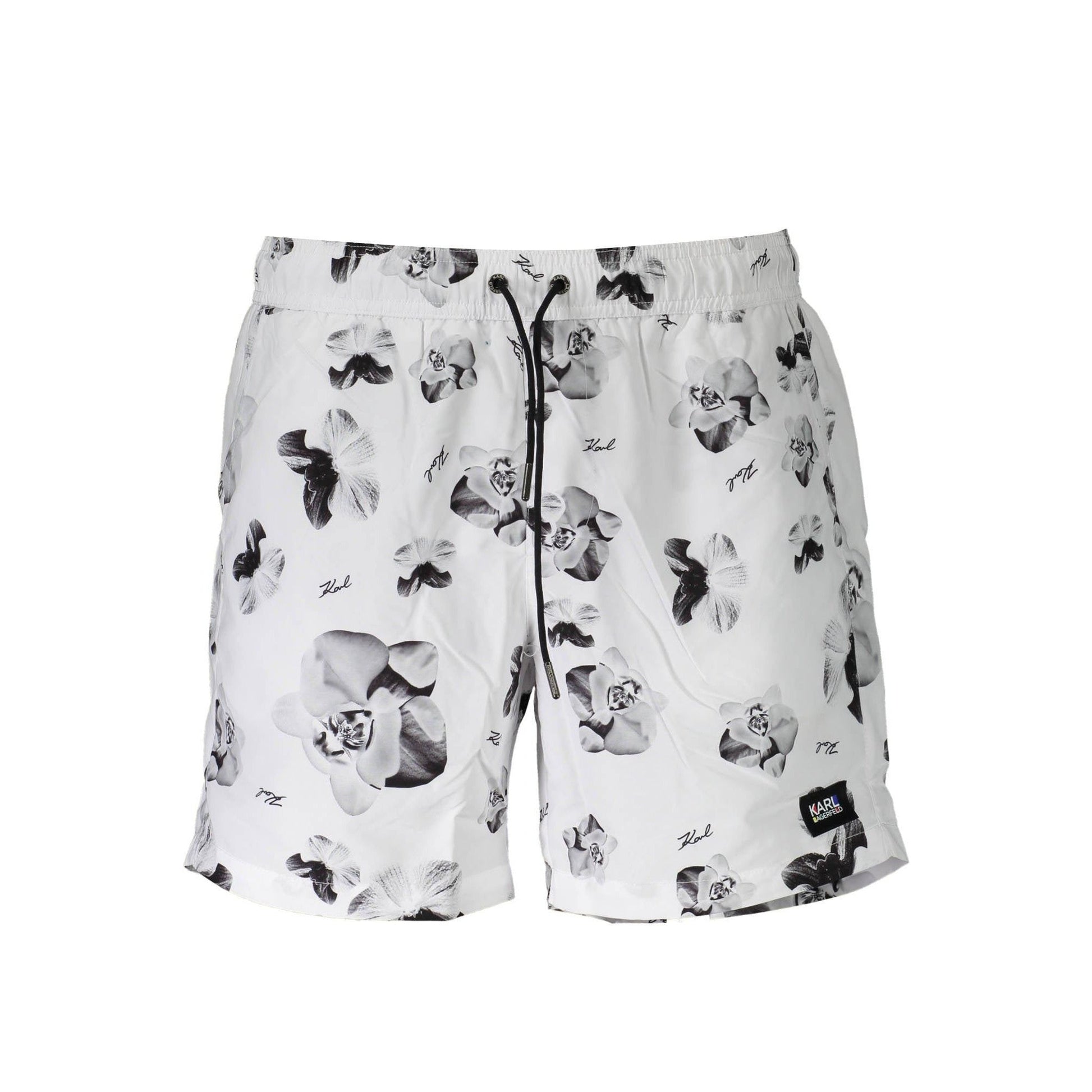 Karl Lagerfeld Pantaloni baie KL20MBM12 ALB