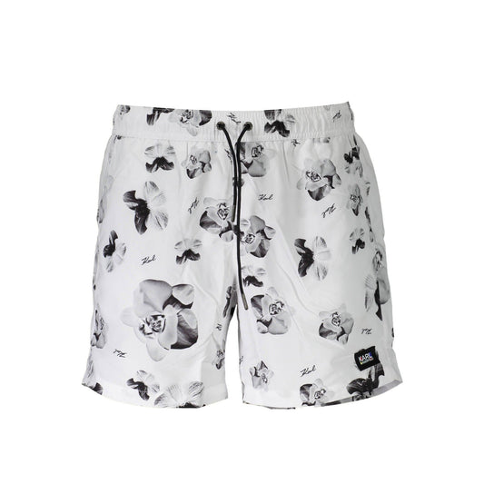 Karl Lagerfeld Pantaloni baie KL20MBM12 ALB