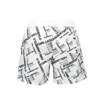 Karl Lagerfeld Pantaloni baie KL21MBM14 ALB