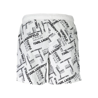 Karl Lagerfeld Pantaloni baie KL20MBM08 ALB