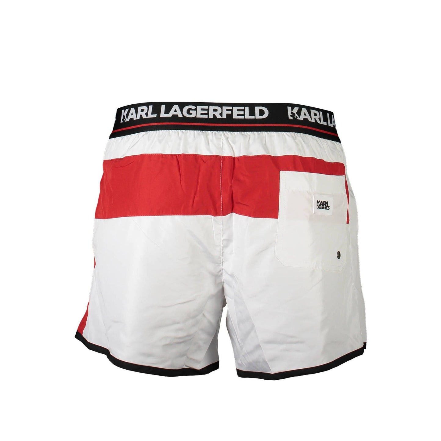 Karl Lagerfeld Pantaloni baie KL21MBS04 ALB