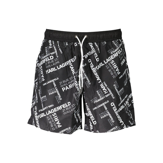 Karl Lagerfeld Pantaloni baie KL20MBM08 NEGRU