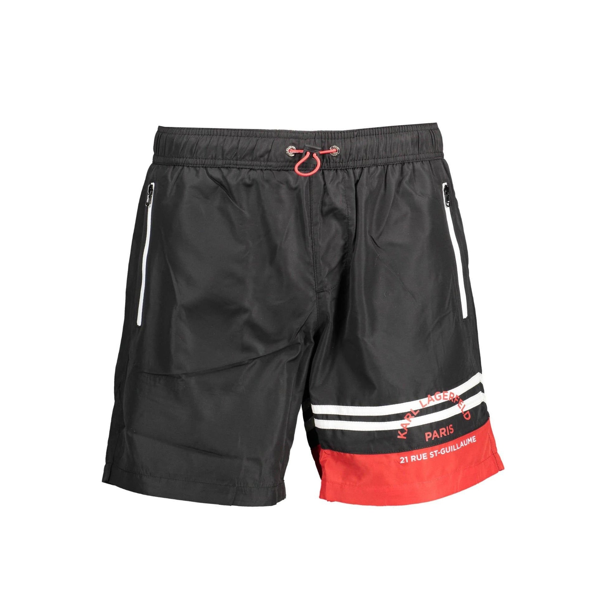 Karl Lagerfeld Pantaloni baie KL22MBM05 NEGRU