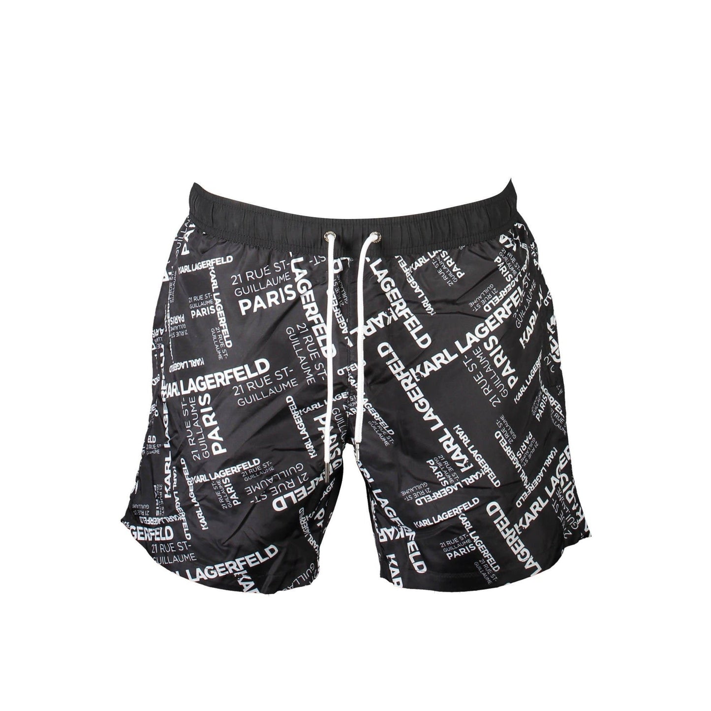 Karl Lagerfeld Pantaloni baie KL21MBM14 NEGRU
