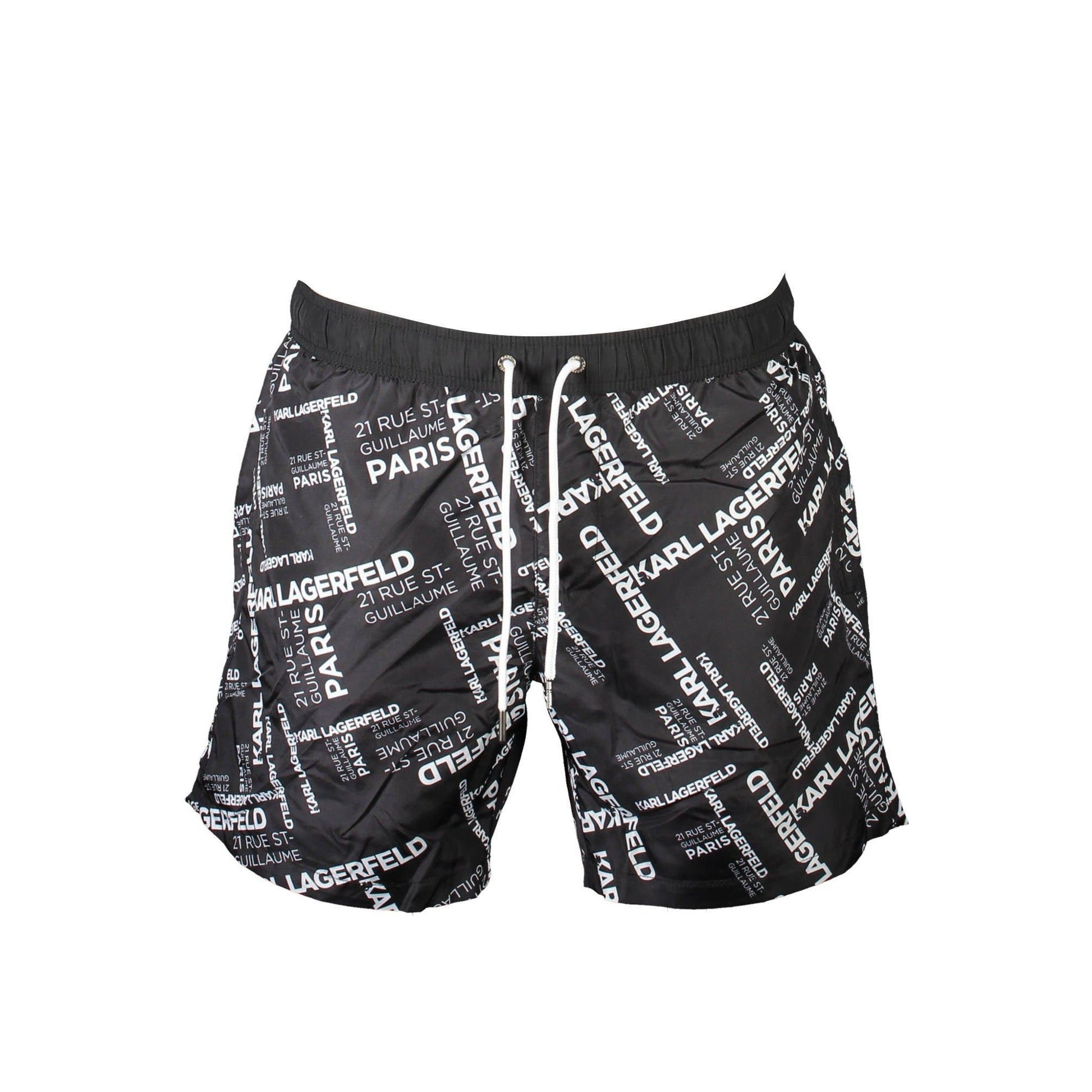 Karl Lagerfeld Pantaloni baie KL21MBM14 NEGRU