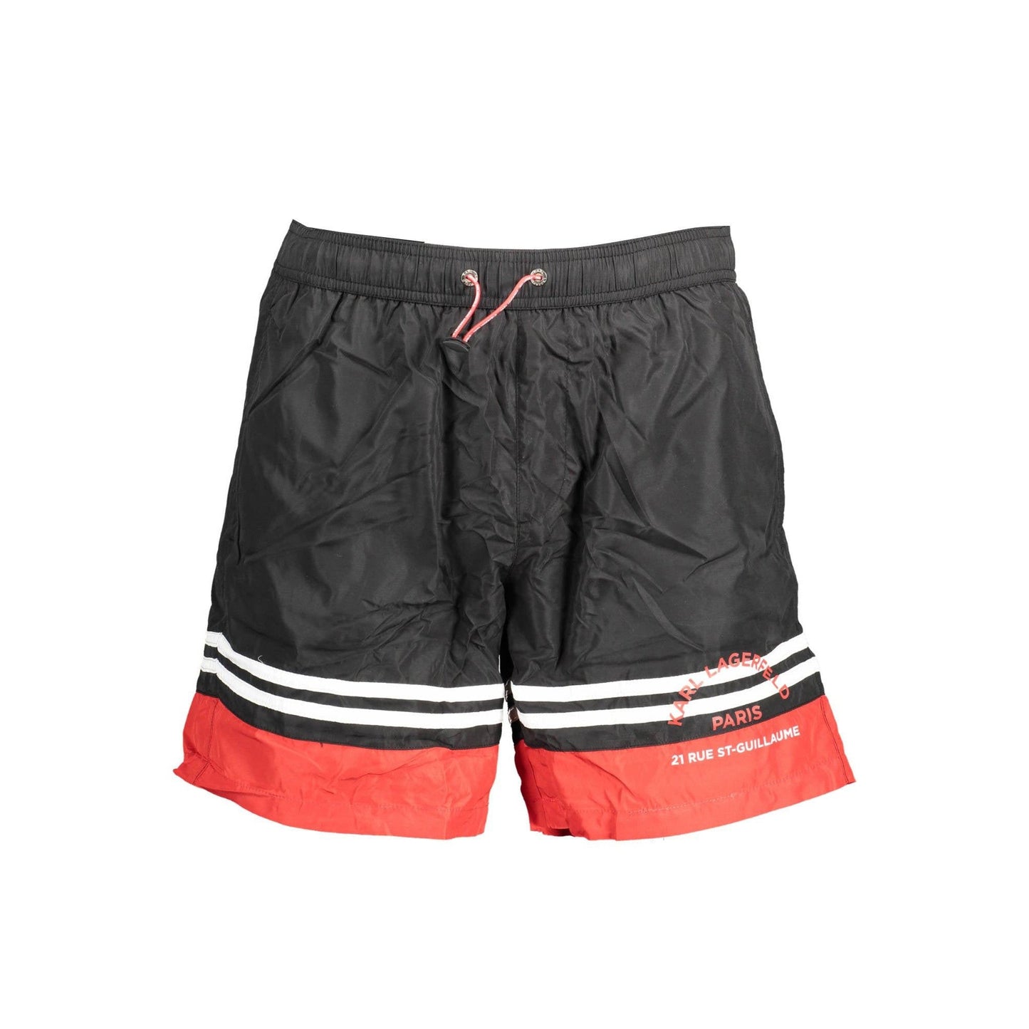 Karl Lagerfeld Pantaloni baie KL22MBS03 NEGRU