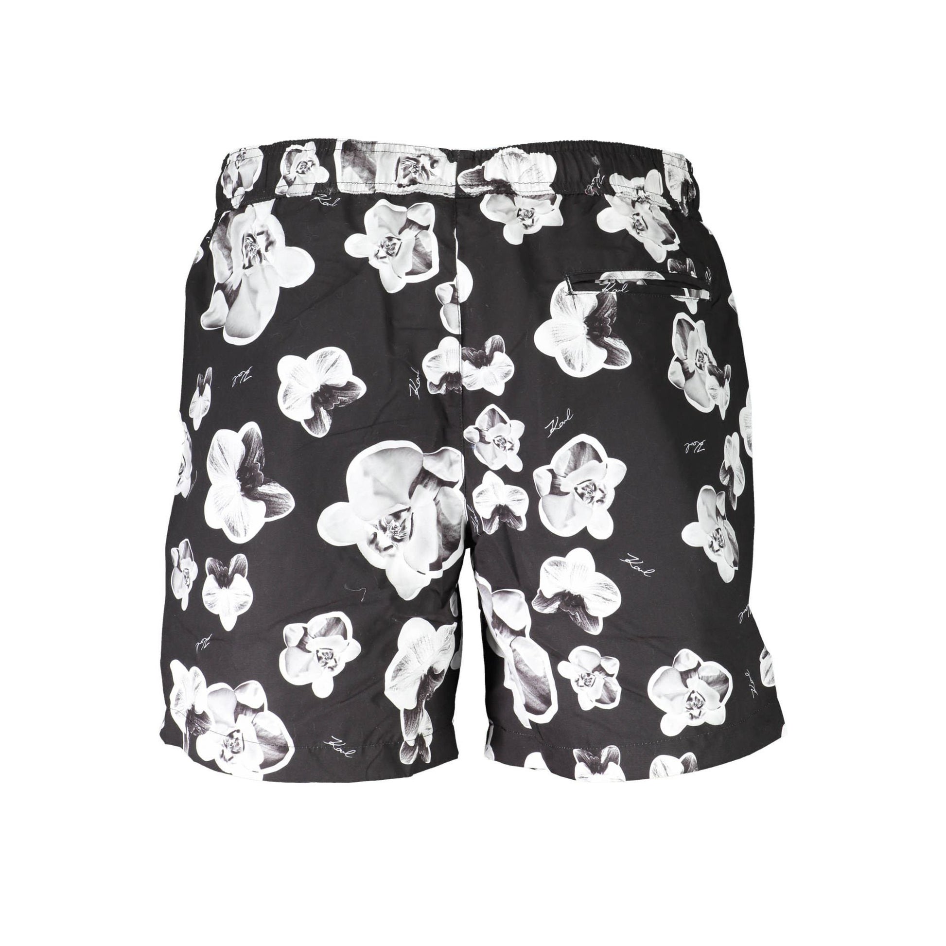 Karl Lagerfeld Pantaloni baie KL20MBM12 NEGRU