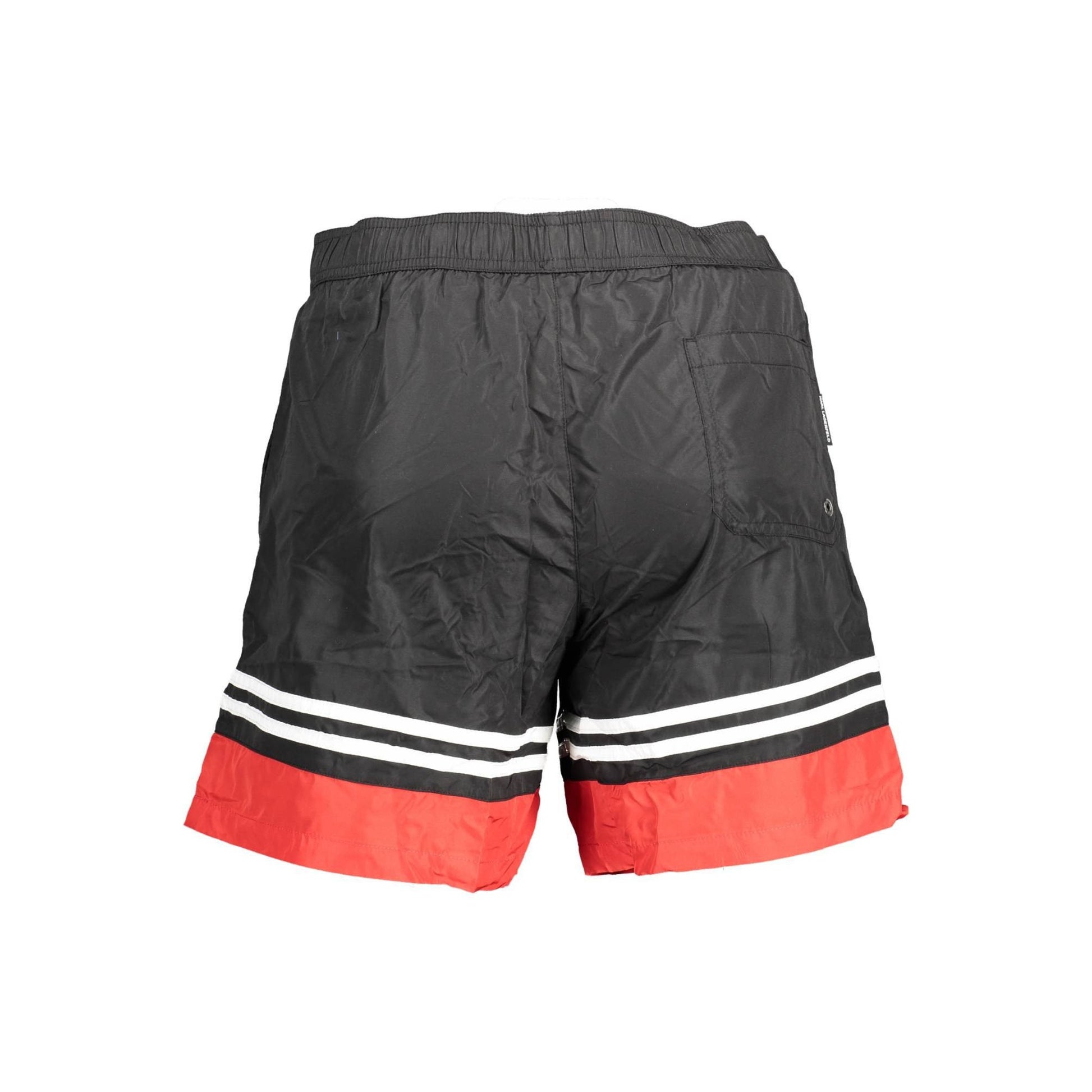 Karl Lagerfeld Pantaloni baie KL22MBS03 NEGRU