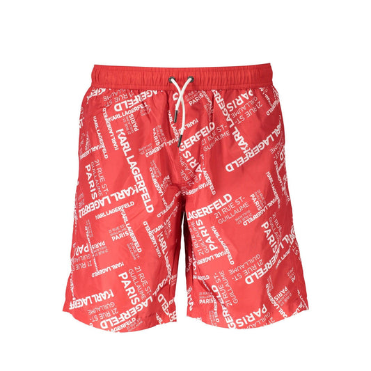 Karl Lagerfeld Pantaloni baie KL20MBL01 ROȘU