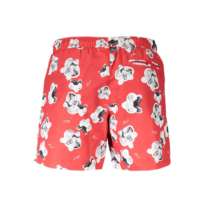 Karl Lagerfeld Pantaloni baie KL20MBM12 ROȘU