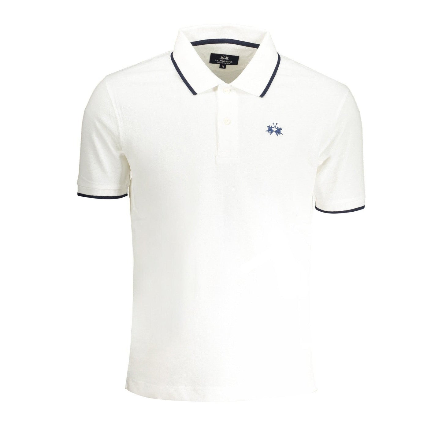La Martina Tricou BPMP04PK031 ALB