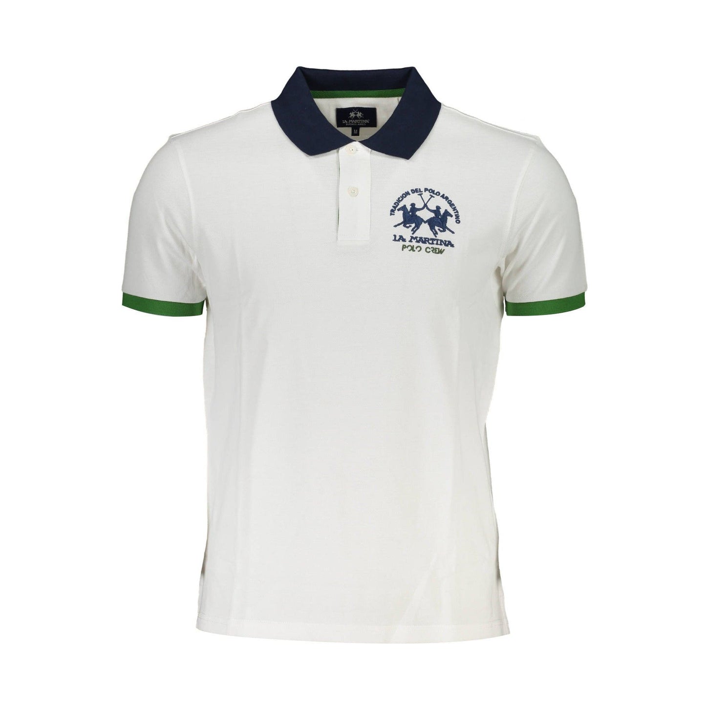 La Martina Tricou XMP310PK031 ALB