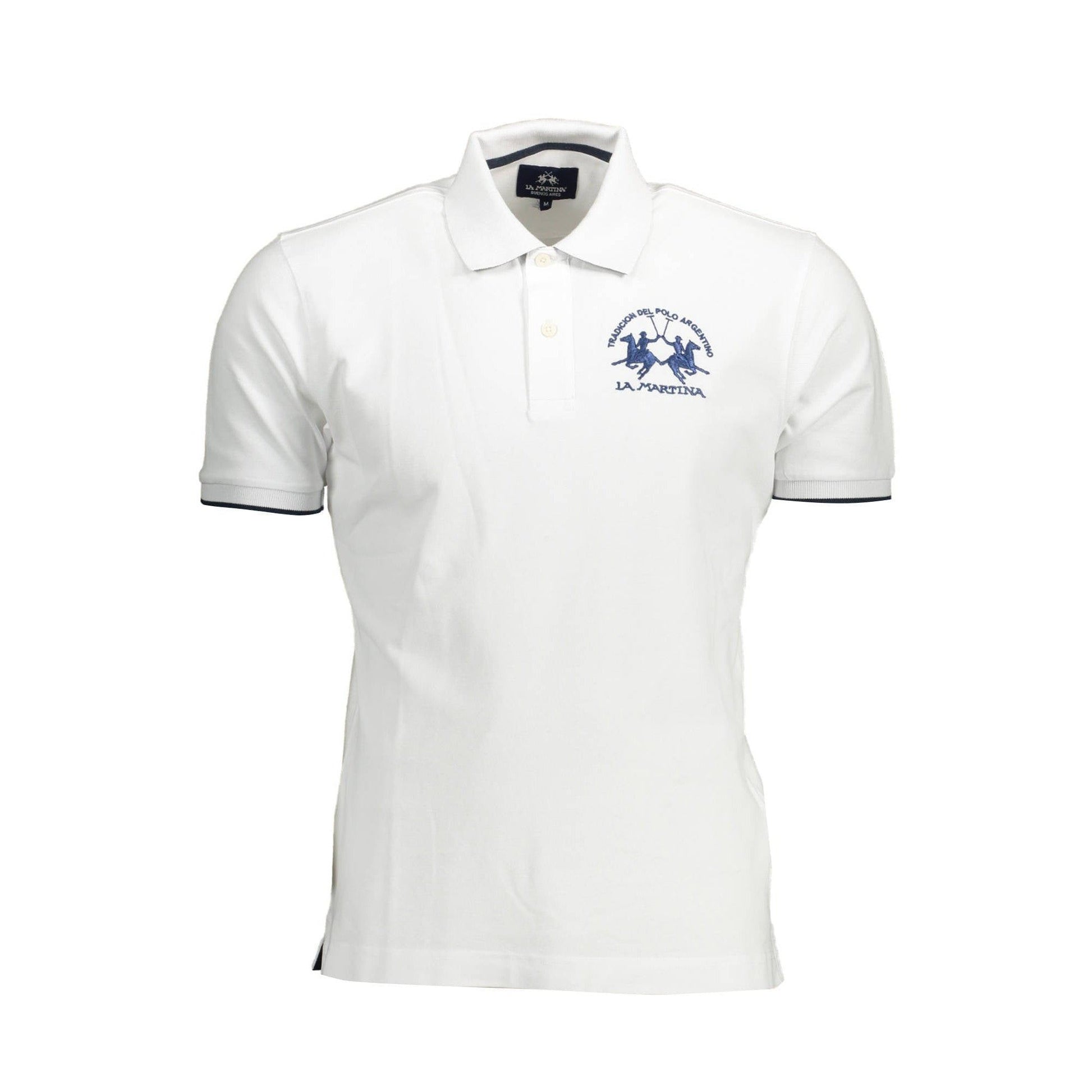 La Martina Tricou CCMP01PK001 ALB